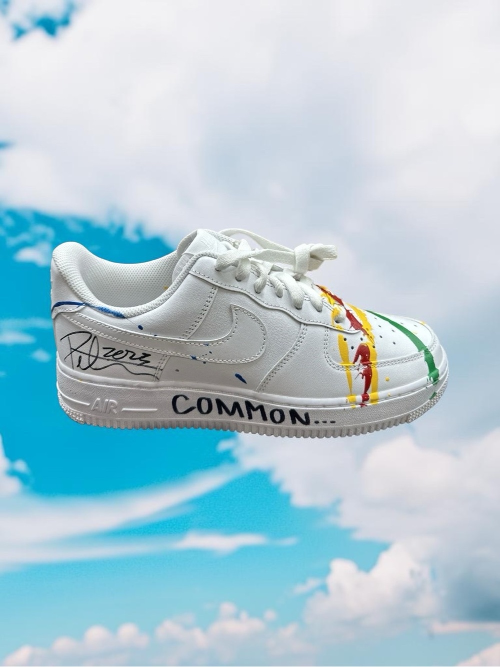 NWOB Authentic Custom Nike Air Force 1 Low Paint Splatter Sneakers - Picture 3 of 7